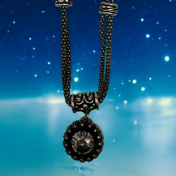 Brighton Double Strand Rondall Charm Necklace Retired in EUC - Picture 9 of 9